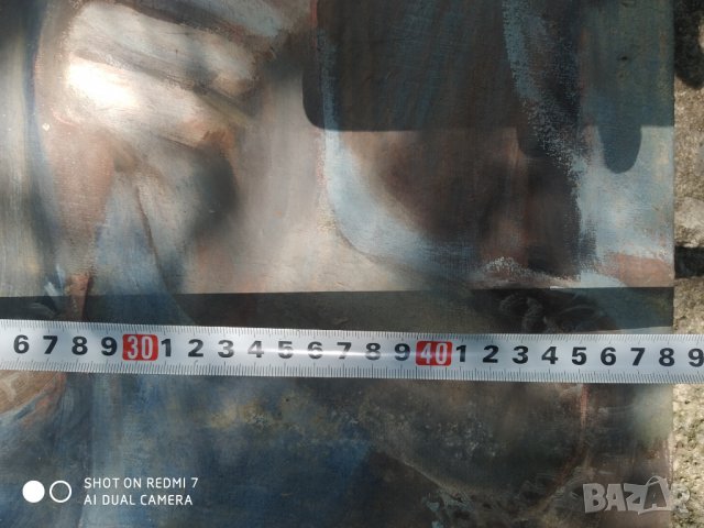 стара картина-жена с рози, снимка 4 - Картини - 35003735