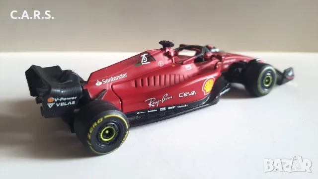 Bburago FERRARI F1-75 Shell Bluetooth - Мащаб 1:41, снимка 6 - Колекции - 56129022