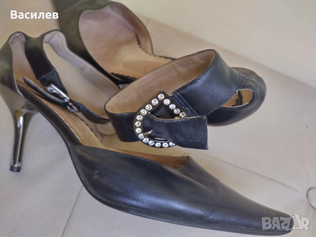 Обувки с ток Luis Cardy естествена кожа, снимка 2 - Дамски обувки на ток - 51707428