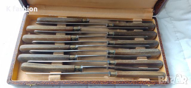 Лот от 12 ретро ножа с кутия , снимка 3 - Прибори за хранене, готвене и сервиране - 39464073