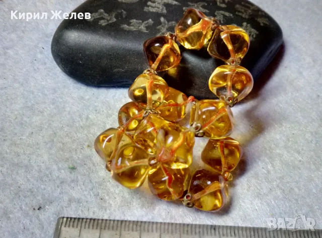 КРАСИВА ИСКРЯЩА ЕФЕКТНА РАЗТЕГЛИВА ВИНТИДЖ АРТ ГРИВНА от ЦВЕТЕН КРИСТАЛ 48885, снимка 9 - Гривни - 48734163