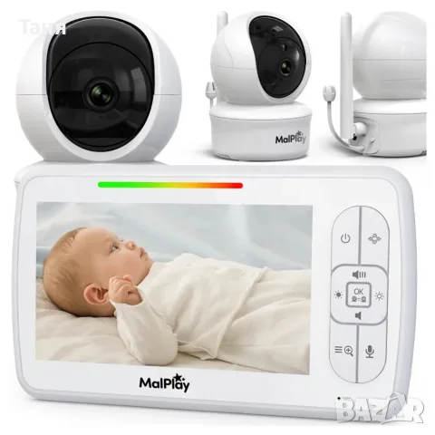 Електронен бебефон NannyEye Vision 5,0 инча, снимка 3 - Бебефони - 55725238
