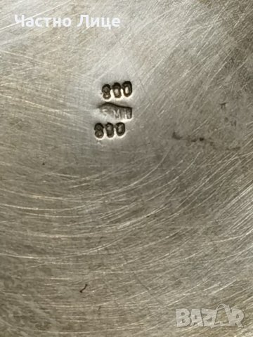 Старинен Сребърен Италиански Аристократичен Съд за Вино 19 век, снимка 5 - Антикварни и старинни предмети - 34879945