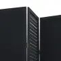 vidaXL Разделител за стая, 3 панела, черен, дърво пауловния масив, снимка 6