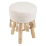 Табуретка с пискюли - декоративна, бохо стил, снимка 2