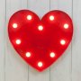 LED лампа романтично червено сърце