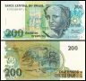 ⭐ Бразилия 1990 200 крузейрос UNC нова ⭐, снимка 1
