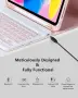 Калъф с безжична клавиатура за iPad Air 11" и iPad Air 10.9" – 7-цветна RGB подсветка, розов, снимка 8