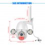 Безжична камера IP камера видеонаблюдение, Wifi камера охранителна, IP въртяща камера, водоустойчива, снимка 9