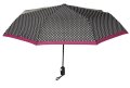 Автоматичен сгъваем чадър за дъжд Черен бордо с бели кръстове 29 см, снимка 2