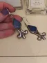 Великолепни сребърни обеци с лапис лазули НАМАЛЕНИ , снимка 2