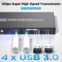 HDMI KVM превключвател 1 монитор 2 компютъра, 8K60Hz 4K120Hz USB 3.0, снимка 4