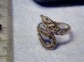 ЗМИЕВИДЕН МАРКОВ МАРКАЗИТЕН СРЕБЪРЕН ПРЪСТЕН СРЕБРО 925 с БЛЕСТЯЩИ ФАСЕТИРАНИ МАРКАЗИТИ 47472, снимка 7