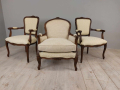 Четири еднакви антикварни кресла в стил ЛУИ XV, снимка 1 - Антикварни и старинни предмети - 44811429