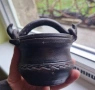 Автентична старинна керамична кадилница/тамянник/-ръчна изработка, снимка 4
