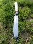 Ловджийски нож с дръжка от еленов рог и стомана 440 C , снимка 2