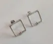 Сребърни обеци, снимка 1