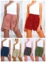 Дамски широки къси панталони с висока талия, 6цвята , снимка 1