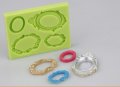 4 рамки рамка овал елипс силиконов молд форма декорация торта фондан шоколад и др., снимка 4