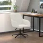 vidaXL Въртящ се офис стол, кремав, кадифе, снимка 2