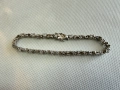 Дизайнерска сребърна гривна с 18 циркона. №7754, снимка 10