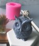 3D Бухал Сова в цилиндър силиконов молд калъп за фондан глина гипс сапун шоколад украса декор свещ, снимка 4