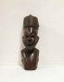 Африка, дърво, фигура, мъж, скулптура, антика, бюст, снимка 1 - Антикварни и старинни предмети - 42877736