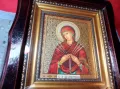 ОБР. ПР. БЦЫ СЕМИСТРЕЛЬНАЯ РУСКА ИЗТОЧНОПРАВСЛАВНА ИКОНА МНОГО КРАСИВА ИЗРАБОТКА ДЪРВЕНА РАМКА 47600, снимка 8