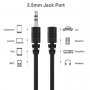 HIFI AUX Смартфон Слушалки Удължаващ Аудио Кабел 3.5мм Стерео Жак Женско към Мъжко Удължителен 3/5М., снимка 3