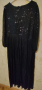 Официална черна рокля с пайети 