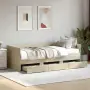 vidaXL Дневно легло с чекмеджета, без матрак, сонома дъб, 90x200 см, снимка 2