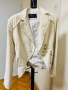 Бяло кадифено сако със златисто, снимка 3