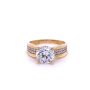 Златен дамски пръстен 3,41гр. размер:56 14кр. проба:585 модел:22409-1, снимка 1 - Пръстени - 44615614