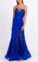 разкошна вечерна рокля с гол гръб в син цвят, снимка 1 - Рокли - 30221555