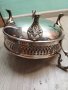 Посребрена метална купа,фруктиера, снимка 3