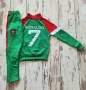 Роналдо Португалия Анцуг Блуза + Долнище Червен + Зелен 2026 Детски комплект, снимка 3
