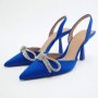 Дамски сини обувки на ток Asos Design, снимка 1 - Дамски обувки на ток - 42525474