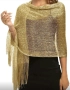 Дамски златист шал, снимка 6