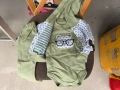 Нови Бебешки дрехи 3 части зелен комплект с мече и качулка боди панталон и горнище, снимка 1