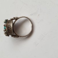 Стар филигранен сребърен пръстен, снимка 10 - Антикварни и старинни предмети - 42702371