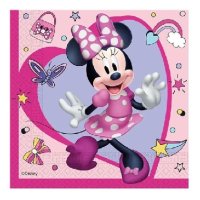 Мини Маус minnie розова сърце 10 парти салфетки рожден ден, снимка 1 - Аксесоари за кухня - 42154473