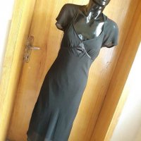 Черна официална рокля под коляното М/Л, снимка 1 - Рокли - 21383527