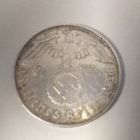 Монета, 2 Reichsmark Paul von Hindenburg 1938, снимка 1 - Нумизматика и бонистика - 38849902