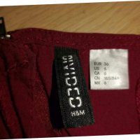 Рокля H&M в цвят бордо, снимка 3 - Рокли - 37747111