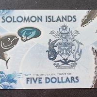 Банкнота. Соломонови острови. 5 долара. 2019 година. Полимер., снимка 2 - Нумизматика и бонистика - 37838852