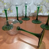 Ретро стъклени чаши за вино , снимка 3 - Антикварни и старинни предмети - 44343749