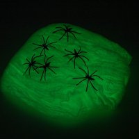 Декоративна паяжина светеща в тъмното, 70гр, снимка 2 - Декорация за дома - 42367820