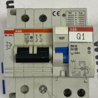 Автоматичен прекъсвач + дефктнотокова + помощен контакт ABB S272 / ABB  DDA72, снимка 1 - Друга електроника - 44396335