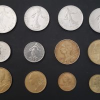 Френски монети  различни, снимка 3 - Нумизматика и бонистика - 36551213