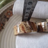 5 пръстена за салфетки ръчна изработка керамика, снимка 5 - Прибори за хранене, готвене и сервиране - 39968530